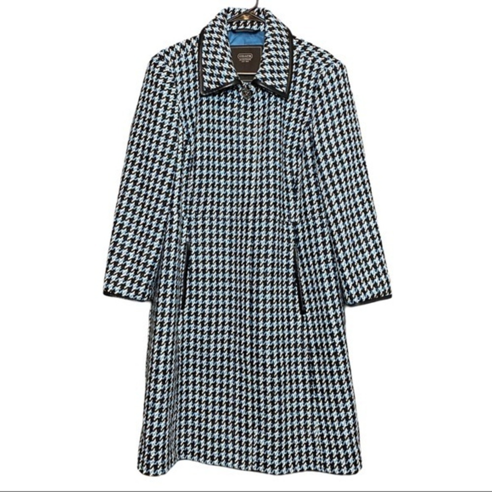 COACH Houndstooth Wool Coat